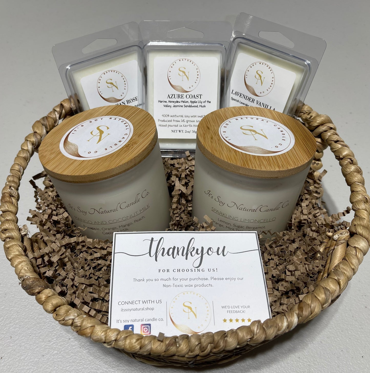 CUSTOM MADE CANDLE BASKET