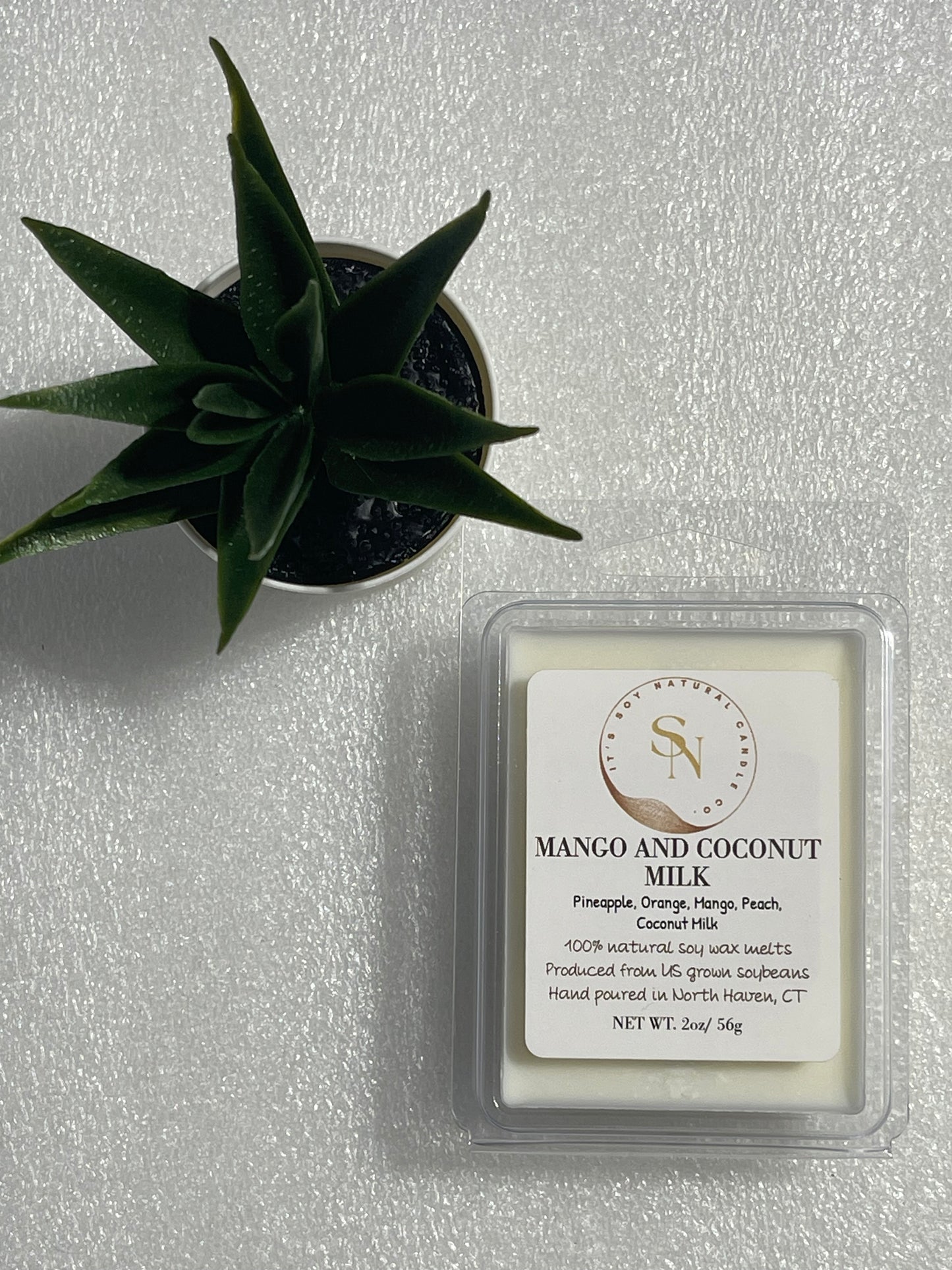 Mango and Coconut Milk tropical soy wax melts- Clean burning fruit scented wax - It's Soy Natural