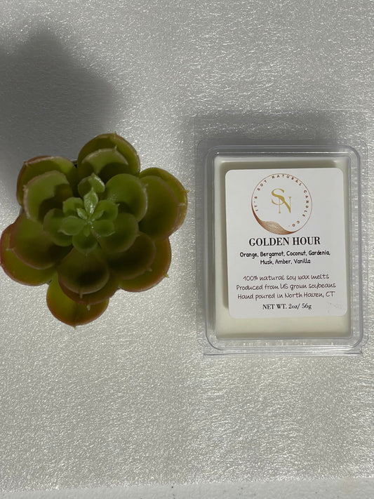 Golden Hour luxury soy wax melts - Hand-poured non-toxic home fragrance - It's Soy Natural